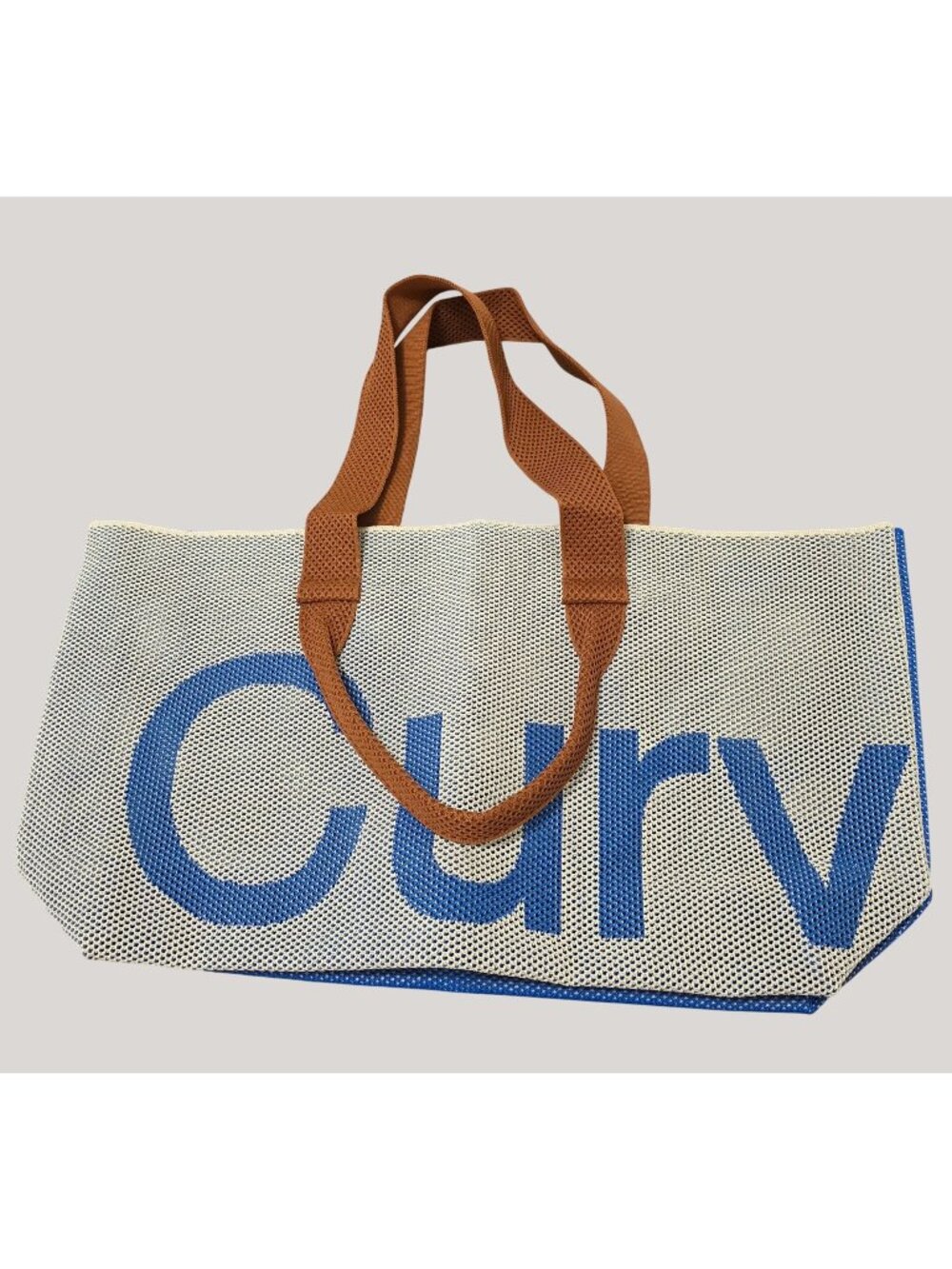 NWT - Curves Perforated Knit Tote (Marine) Alphabet beads included